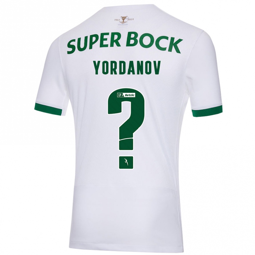 Kids Football Ricardo Yordanov #0 White Green Away Jersey 2024/25 T-Shirt Za