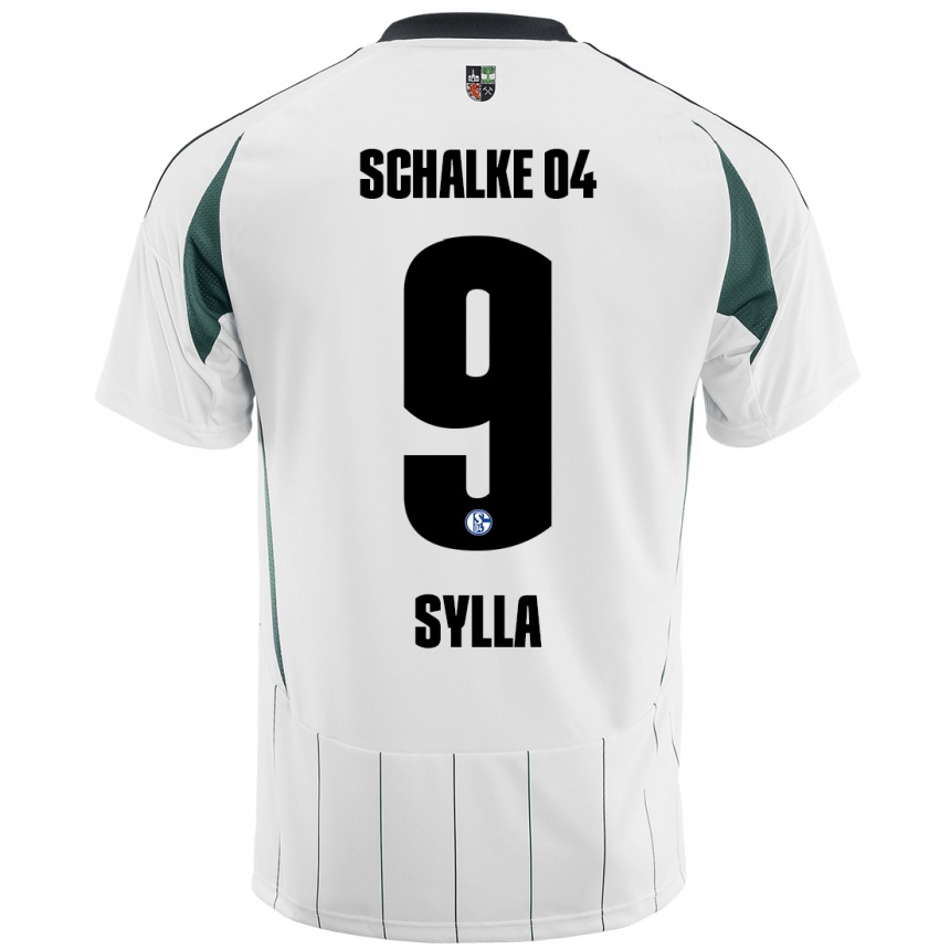 Kids Football Moussa Sylla #9 White Green Away Jersey 2024/25 T-Shirt Za