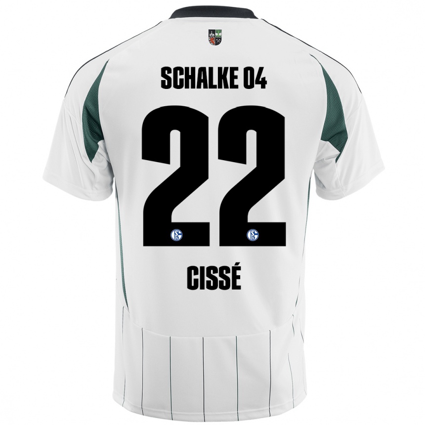 Kids Football Ibrahima Cissé #22 White Green Away Jersey 2024/25 T-Shirt Za