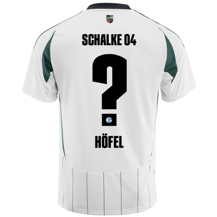 Kids Football Luca Höfel #0 White Green Away Jersey 2024/25 T-Shirt Za