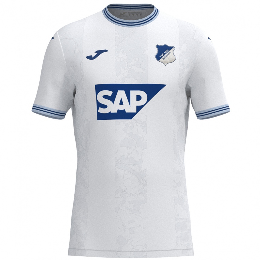 Kids Football Max Moerstedt #33 White Blue Away Jersey 2024/25 T-Shirt Za