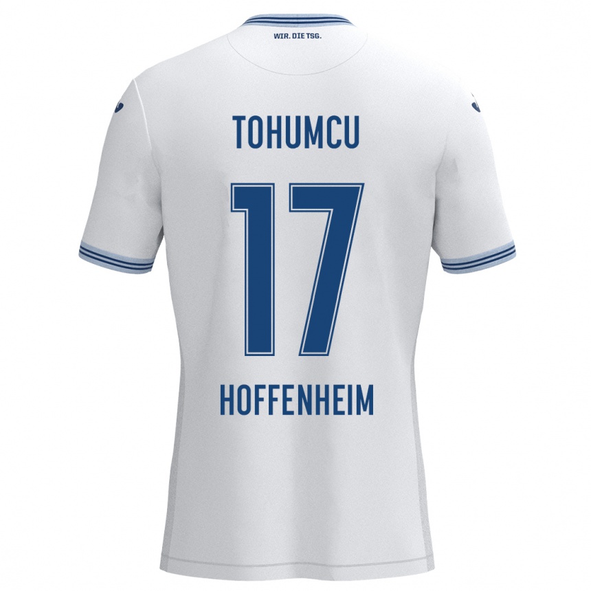 Kids Football Umut Tohumcu #17 White Blue Away Jersey 2024/25 T-Shirt Za