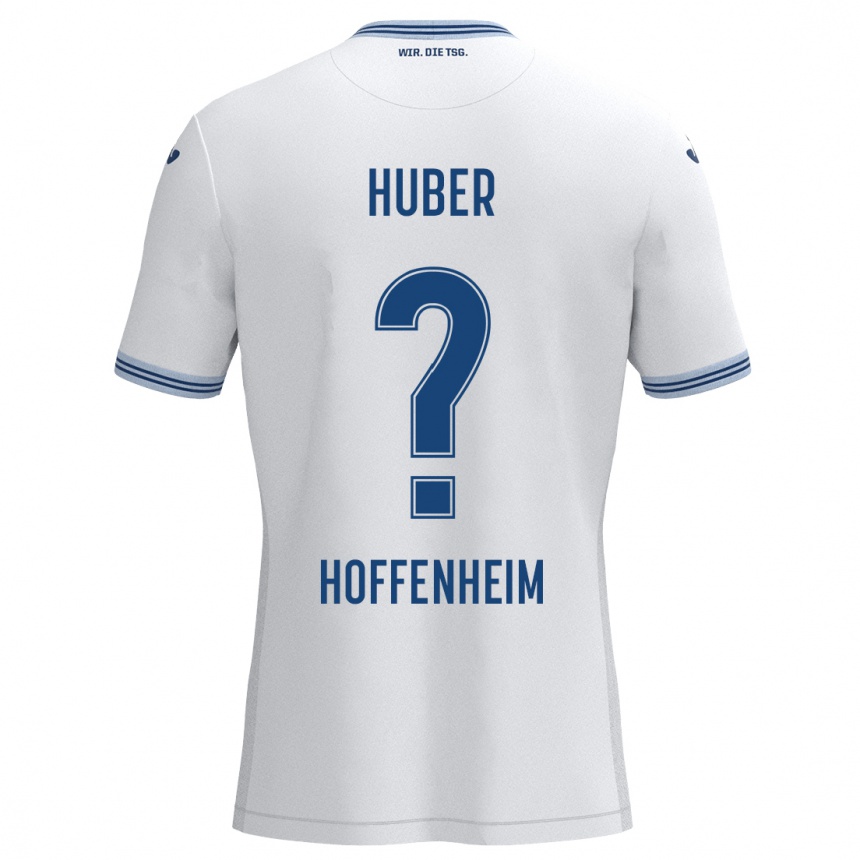 Kids Football Benedikt Huber #0 White Blue Away Jersey 2024/25 T-Shirt Za