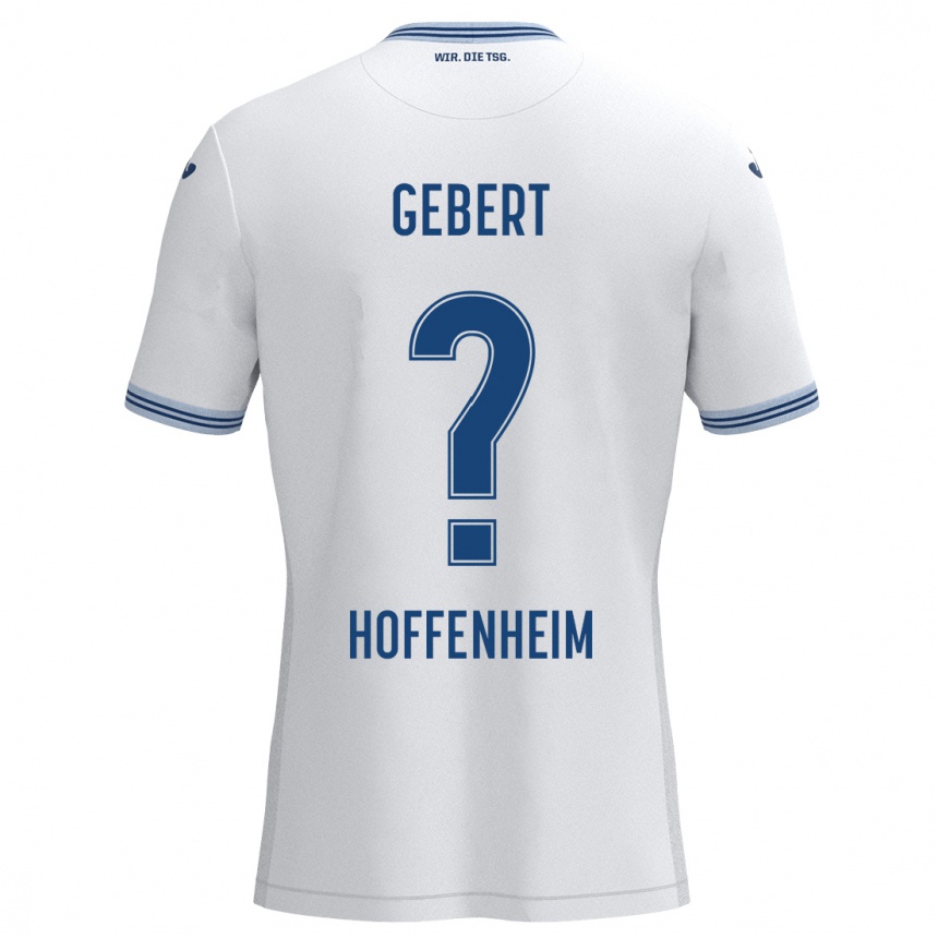 Kids Football Ferdinand Gebert #0 White Blue Away Jersey 2024/25 T-Shirt Za