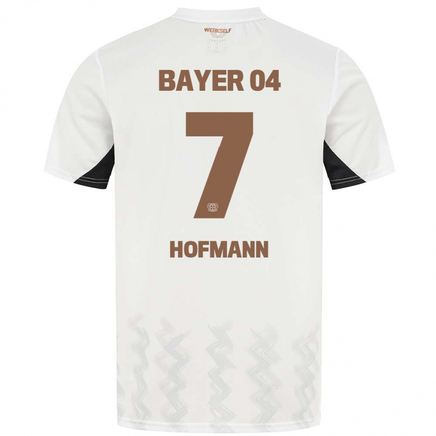 Kids Football Jonas Hofmann #7 White Black Away Jersey 2024/25 T-Shirt Za