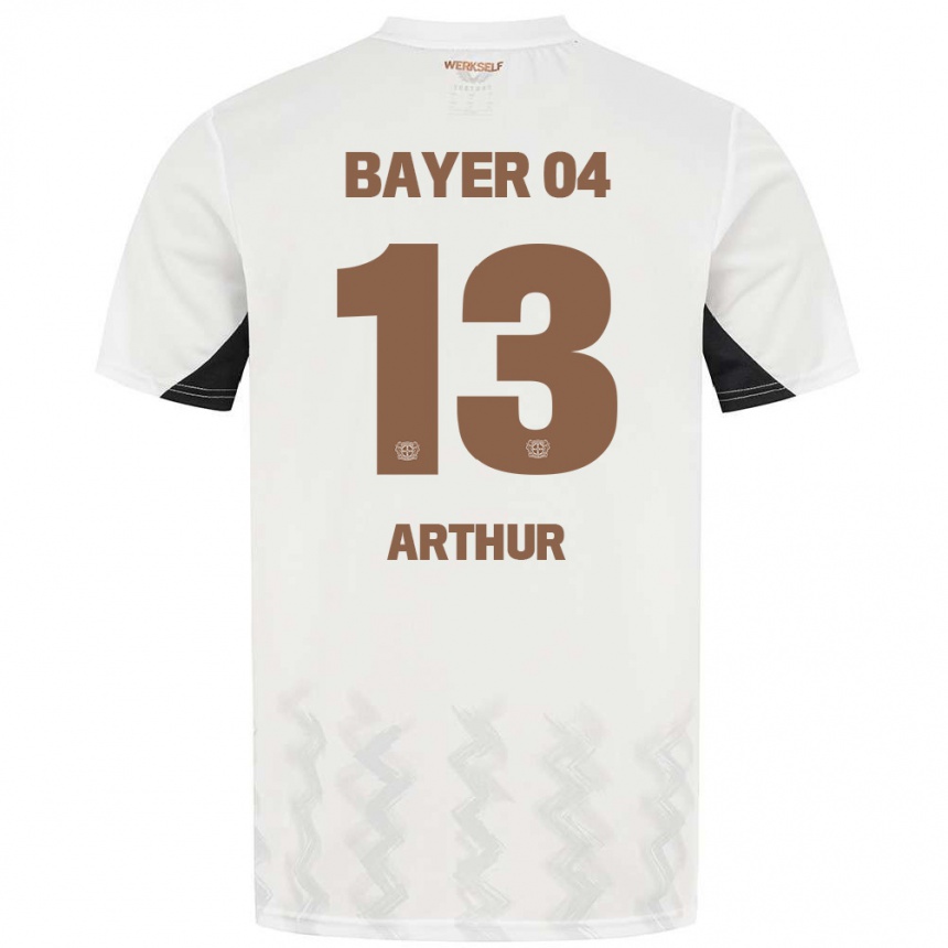 Kids Football Arthur #13 White Black Away Jersey 2024/25 T-Shirt Za