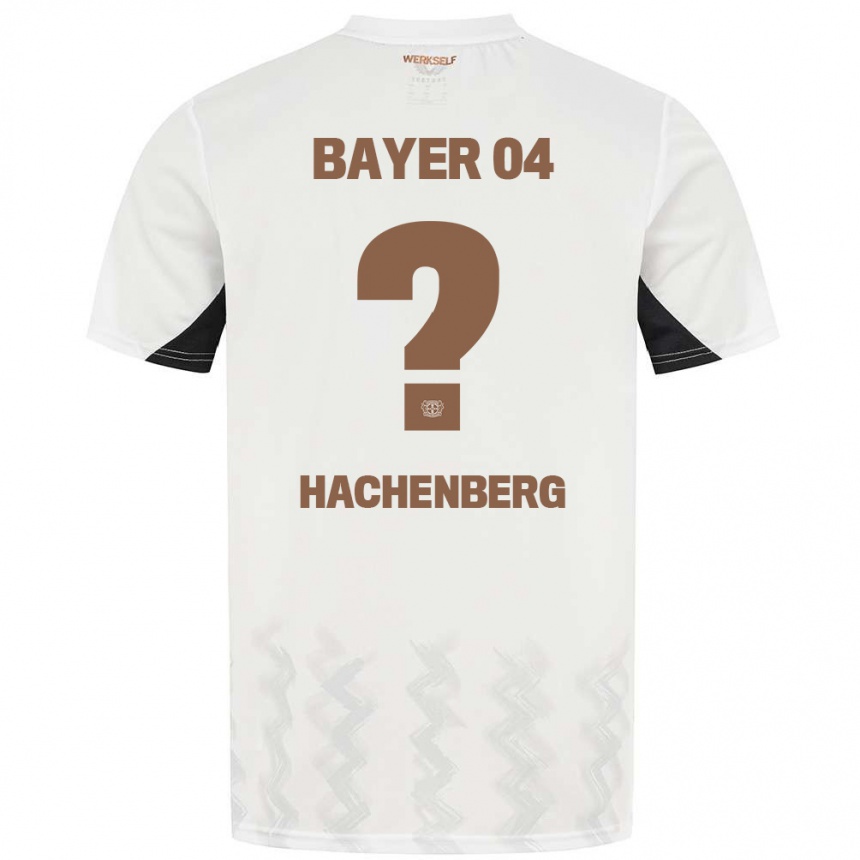 Kids Football Merlin Hachenberg #0 White Black Away Jersey 2024/25 T-Shirt Za