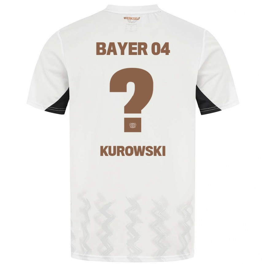 Kids Football Julien Kurowski #0 White Black Away Jersey 2024/25 T-Shirt Za