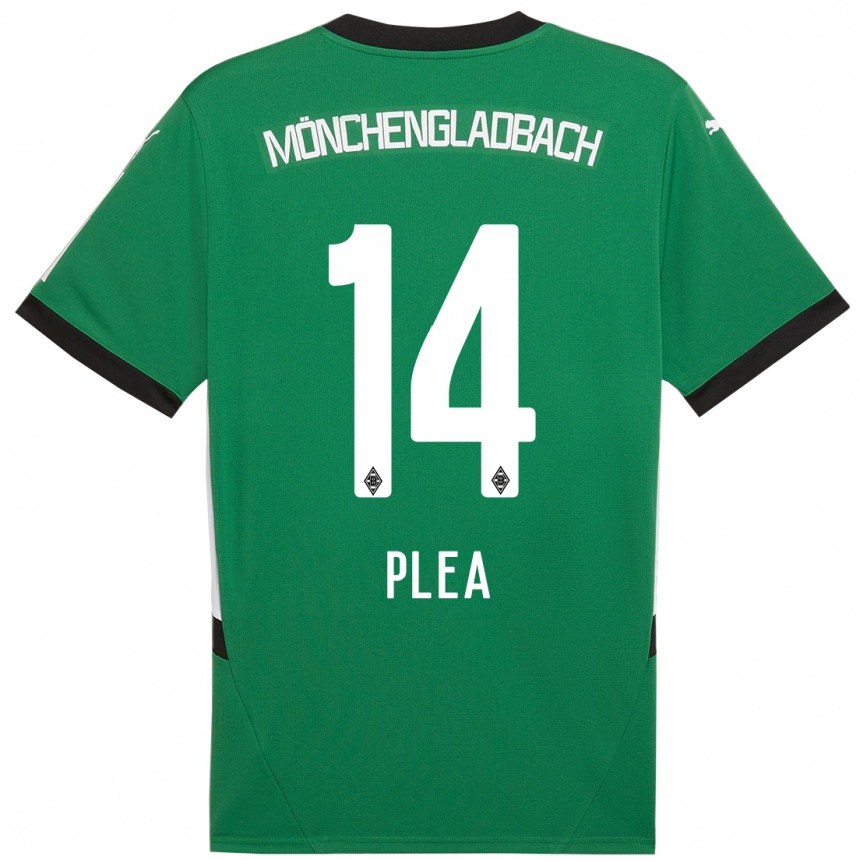 Kids Football Alassane Plea #14 Green White Away Jersey 2024/25 T-Shirt Za