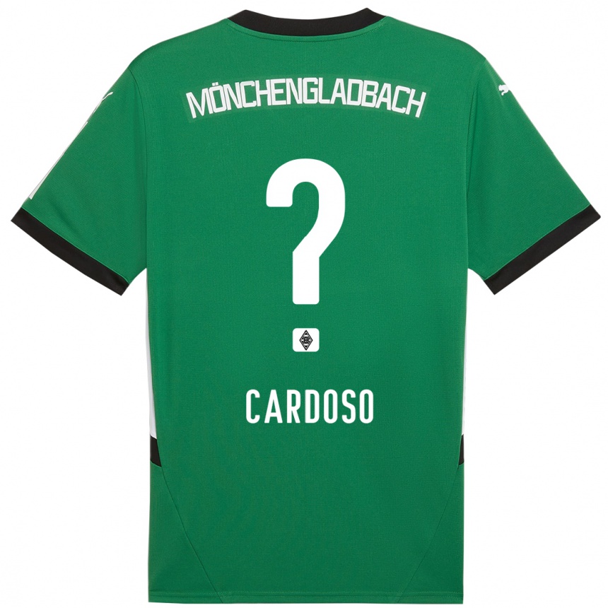 Kids Football Tiago Pereira Cardoso #0 Green White Away Jersey 2024/25 T-Shirt Za