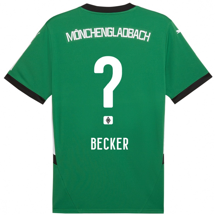 Kids Football Benjamin Becker #0 Green White Away Jersey 2024/25 T-Shirt Za