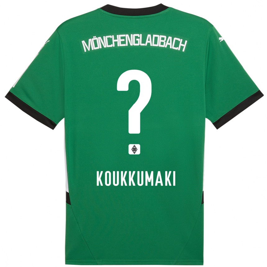 Kids Football Taavi Koukkumäki #0 Green White Away Jersey 2024/25 T-Shirt Za