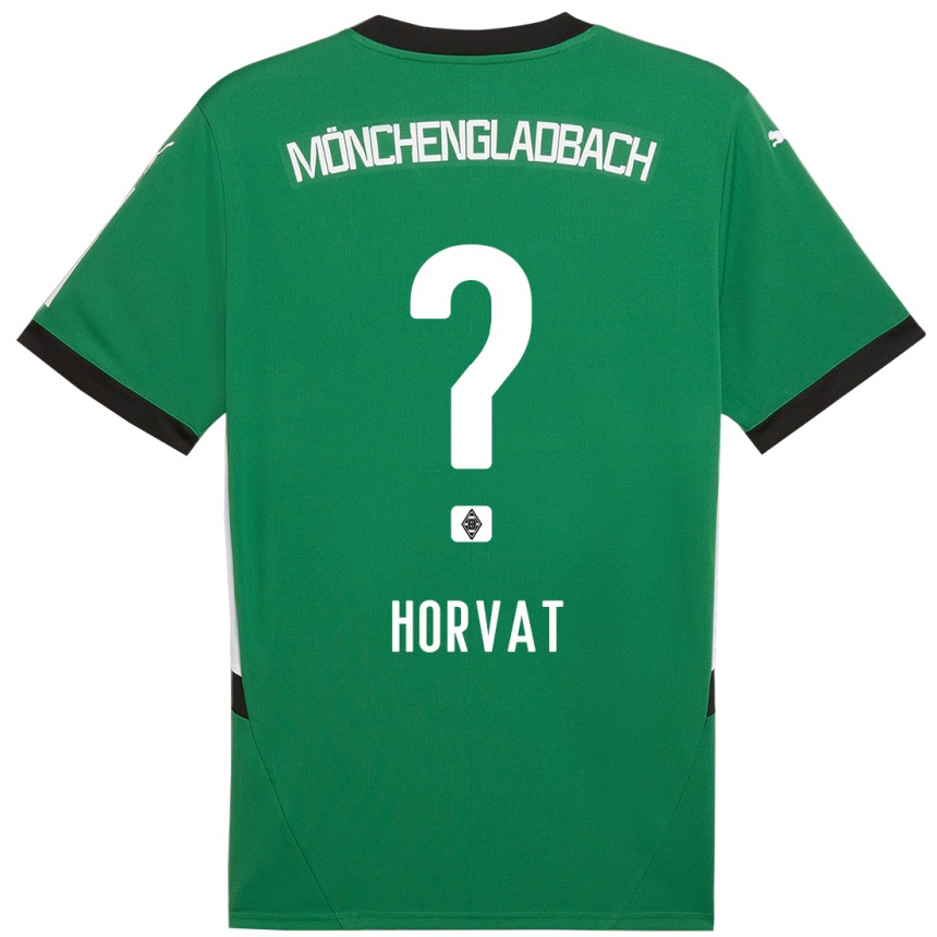 Kids Football Niko Horvat #0 Green White Away Jersey 2024/25 T-Shirt Za