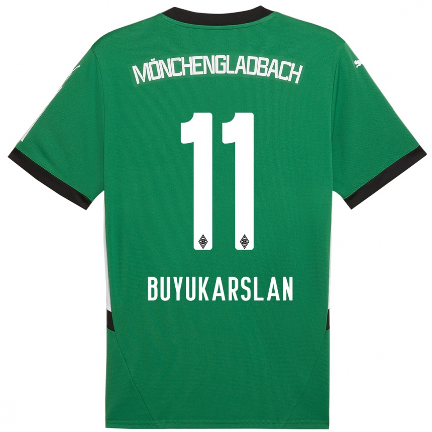 Kids Football Oguzcan Büyükarslan #11 Green White Away Jersey 2024/25 T-Shirt Za