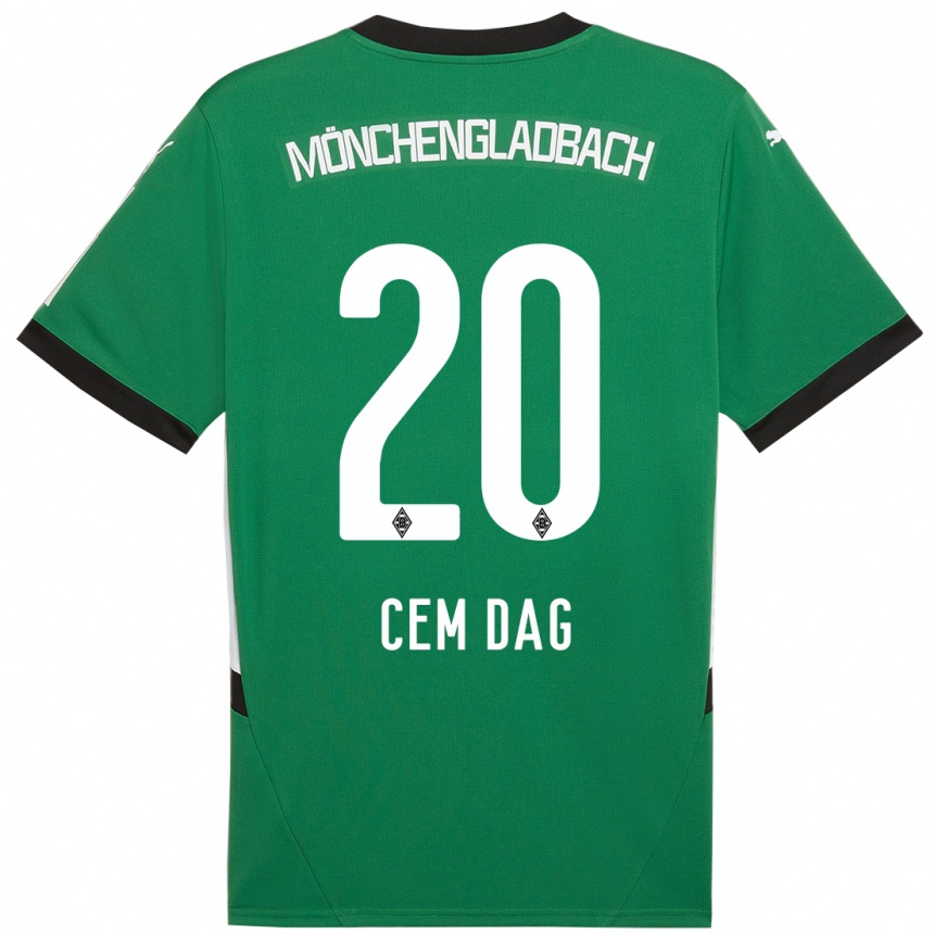 Kids Football Cem Dag #20 Green White Away Jersey 2024/25 T-Shirt Za