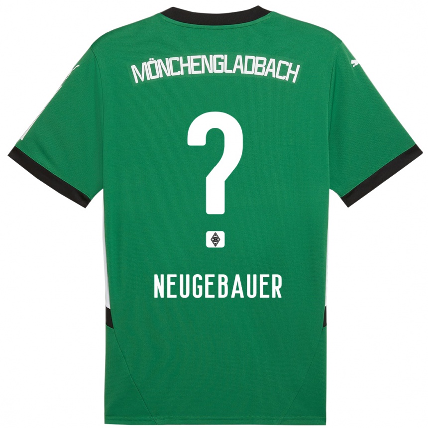 Kids Football Simon Neugebauer #0 Green White Away Jersey 2024/25 T-Shirt Za