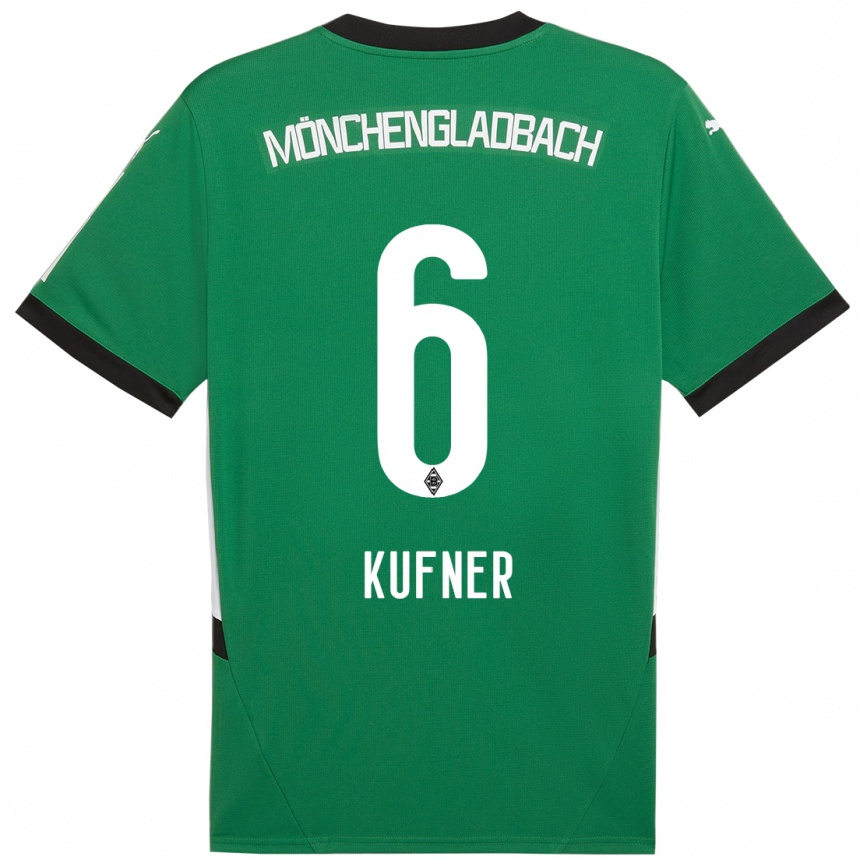 Kids Football Anne-Catherine Kufner #6 Green White Away Jersey 2024/25 T-Shirt Za