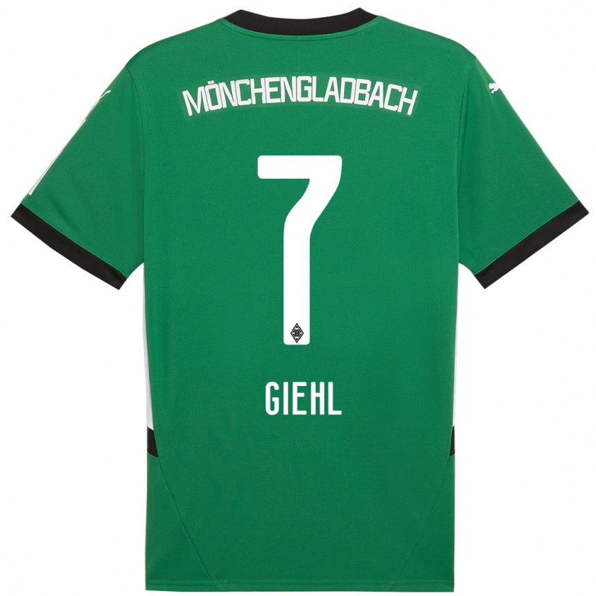 Kids Football Madita Giehl #7 Green White Away Jersey 2024/25 T-Shirt Za