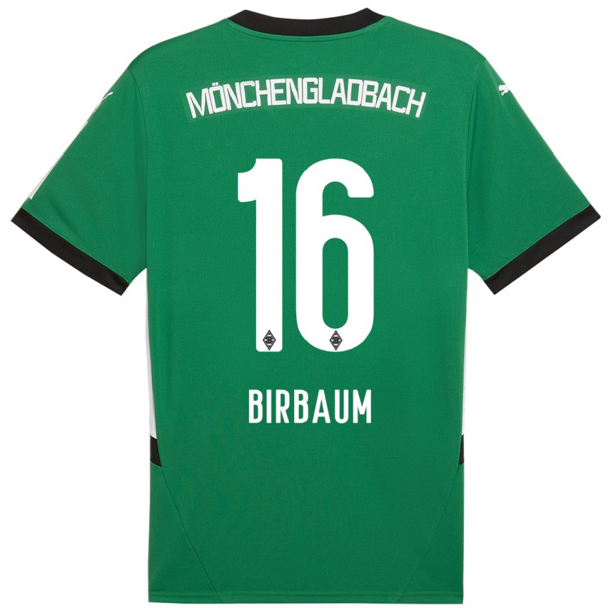 Kids Football Anne Birbaum #16 Green White Away Jersey 2024/25 T-Shirt Za