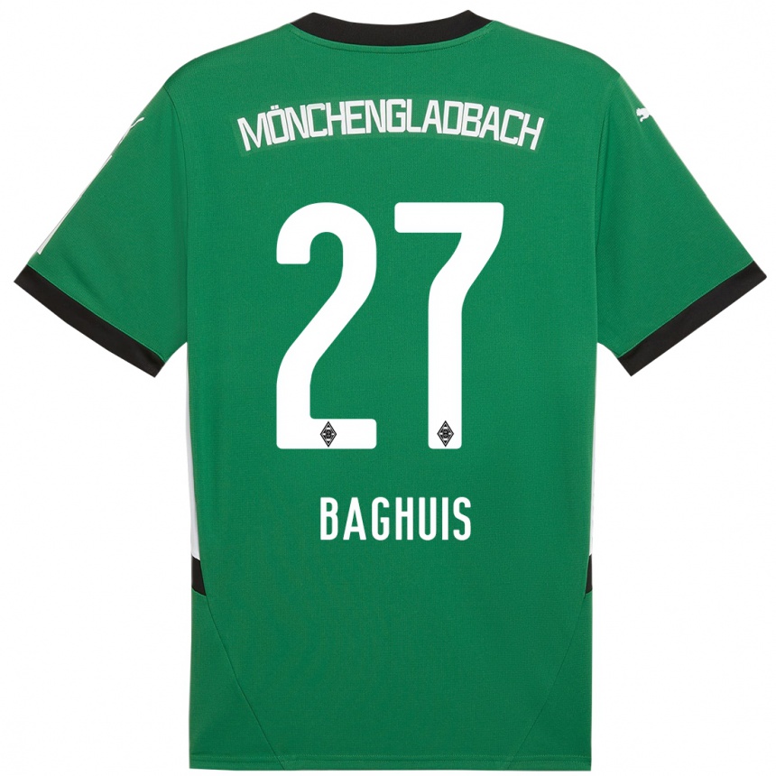 Kids Football Chantal Baghuis #27 Green White Away Jersey 2024/25 T-Shirt Za