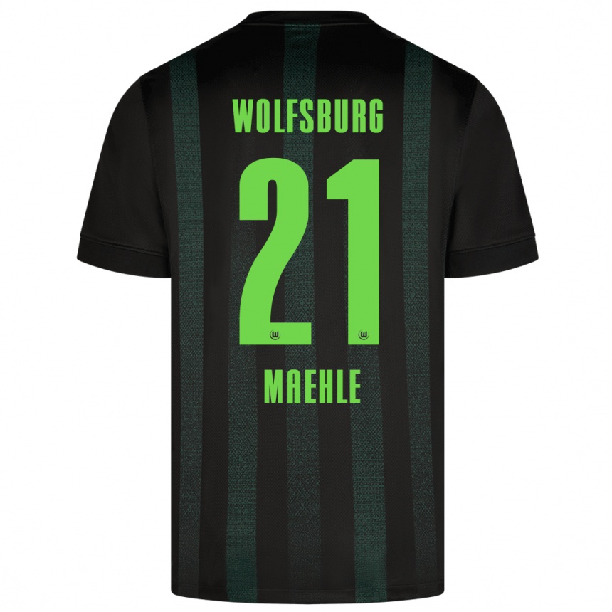 Kids Football Joakim Maehle #21 Dark Green Away Jersey 2024/25 T-Shirt Za