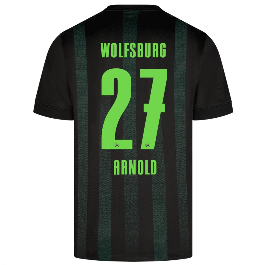 Kids Football Maximilian Arnold #27 Dark Green Away Jersey 2024/25 T-Shirt Za