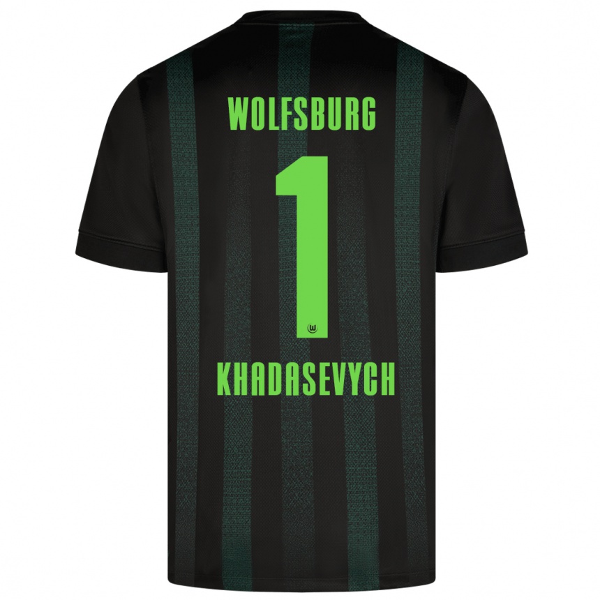 Kids Football Kyrylo Khadasevych #1 Dark Green Away Jersey 2024/25 T-Shirt Za