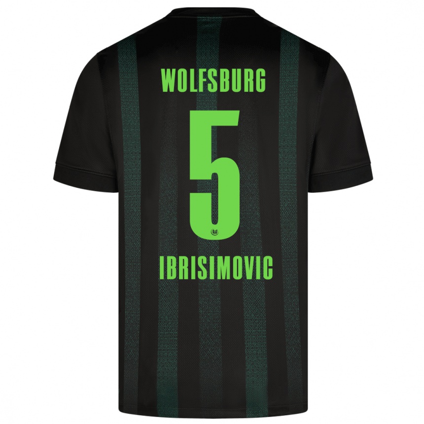 Kids Football Amar Ibrisimovic #5 Dark Green Away Jersey 2024/25 T-Shirt Za