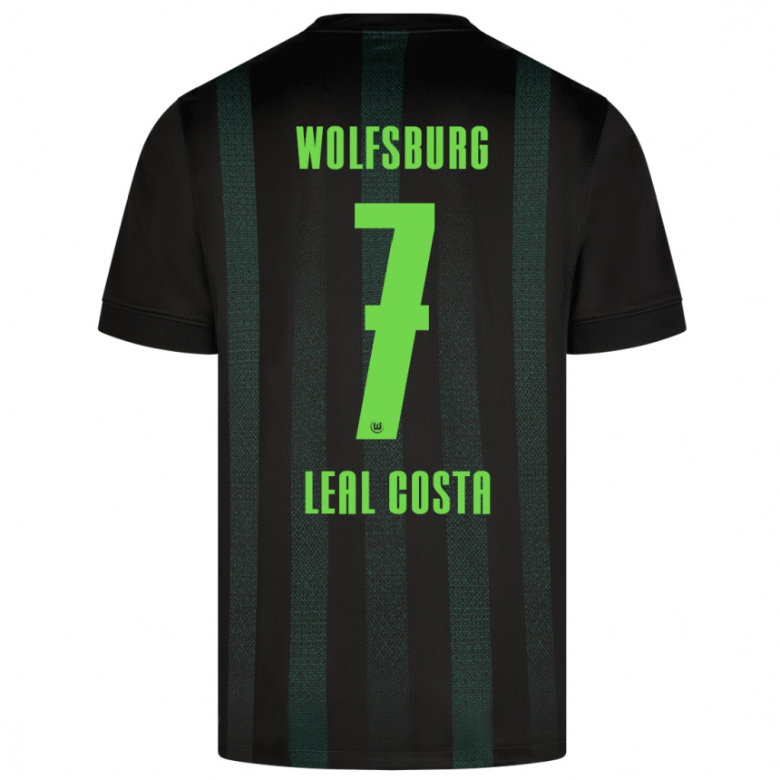 Kids Football David Leal Costa #7 Dark Green Away Jersey 2024/25 T-Shirt Za