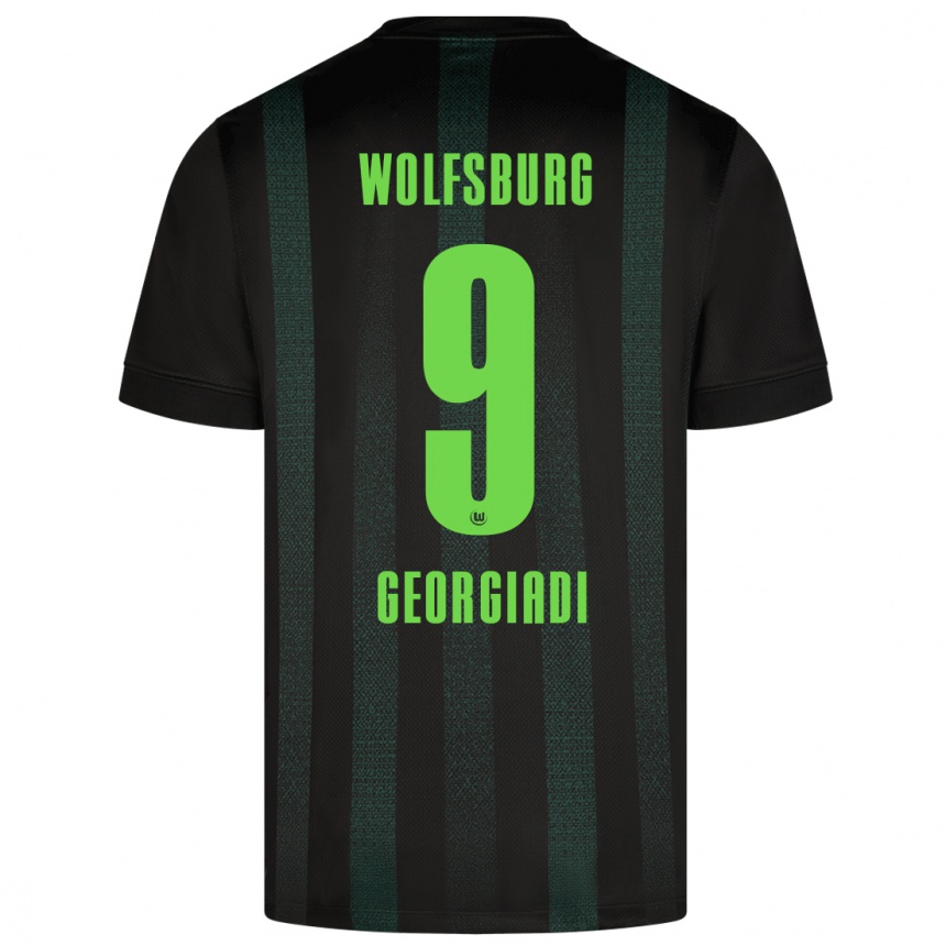 Kids Football Alexander Georgiadi #9 Dark Green Away Jersey 2024/25 T-Shirt Za