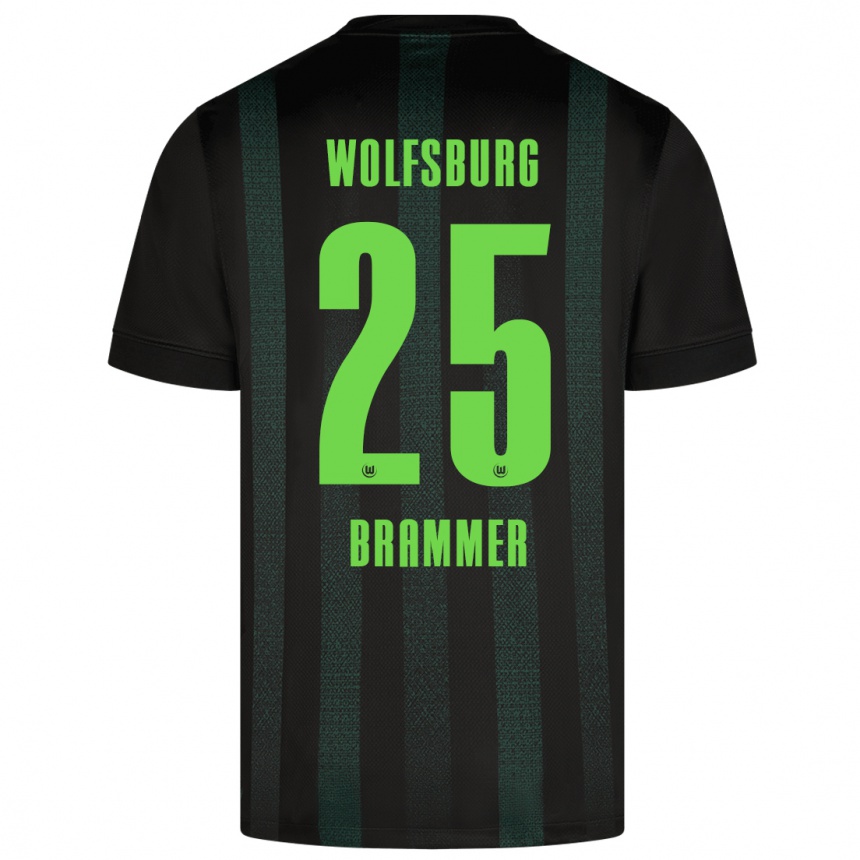 Kids Football Ole Brammer #25 Dark Green Away Jersey 2024/25 T-Shirt Za