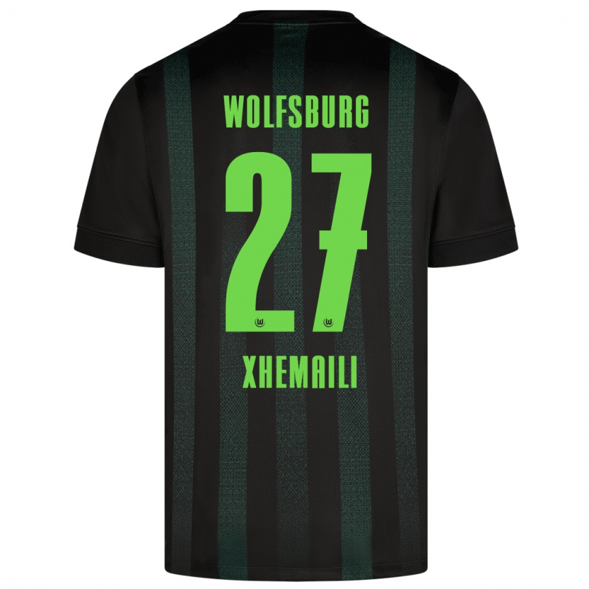 Kids Football Riola Xhemaili #27 Dark Green Away Jersey 2024/25 T-Shirt Za