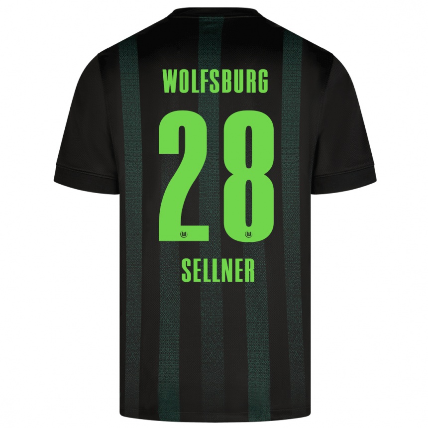 Kids Football Tabea Sellner #28 Dark Green Away Jersey 2024/25 T-Shirt Za