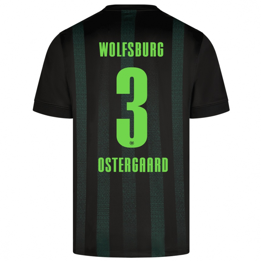 Kids Football Christian Östergaard #3 Dark Green Away Jersey 2024/25 T-Shirt Za