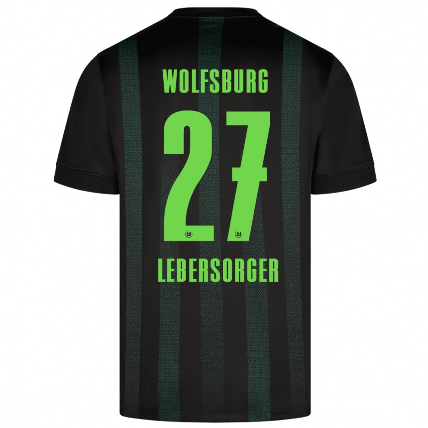 Kids Football Kevin Lebersorger #27 Dark Green Away Jersey 2024/25 T-Shirt Za