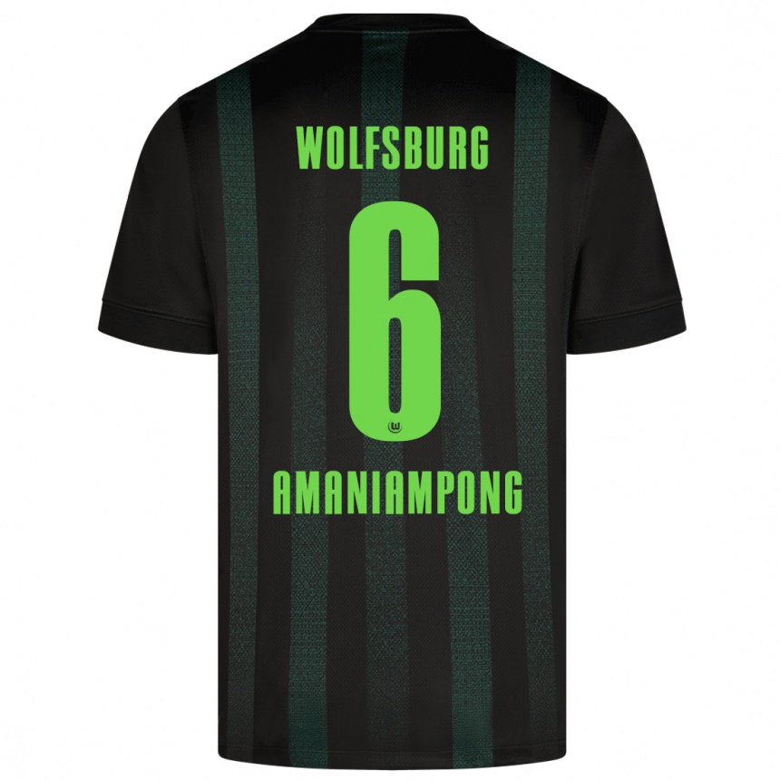 Kids Football Marces Amaniampong #6 Dark Green Away Jersey 2024/25 T-Shirt Za