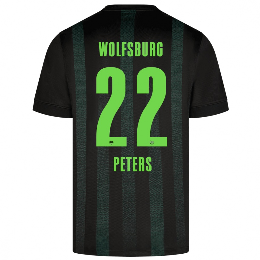 Kids Football Laurin Peters #22 Dark Green Away Jersey 2024/25 T-Shirt Za