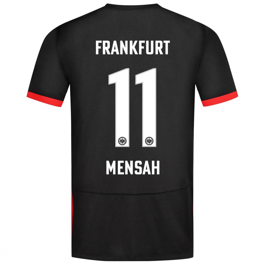 Kids Football Keziah Oteng-Mensah #11 Black Away Jersey 2024/25 T-Shirt Za