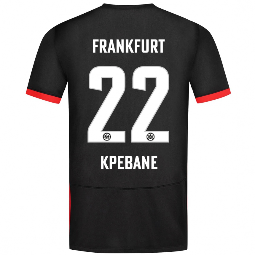 Kids Football Tamiou Kpebane #22 Black Away Jersey 2024/25 T-Shirt Za