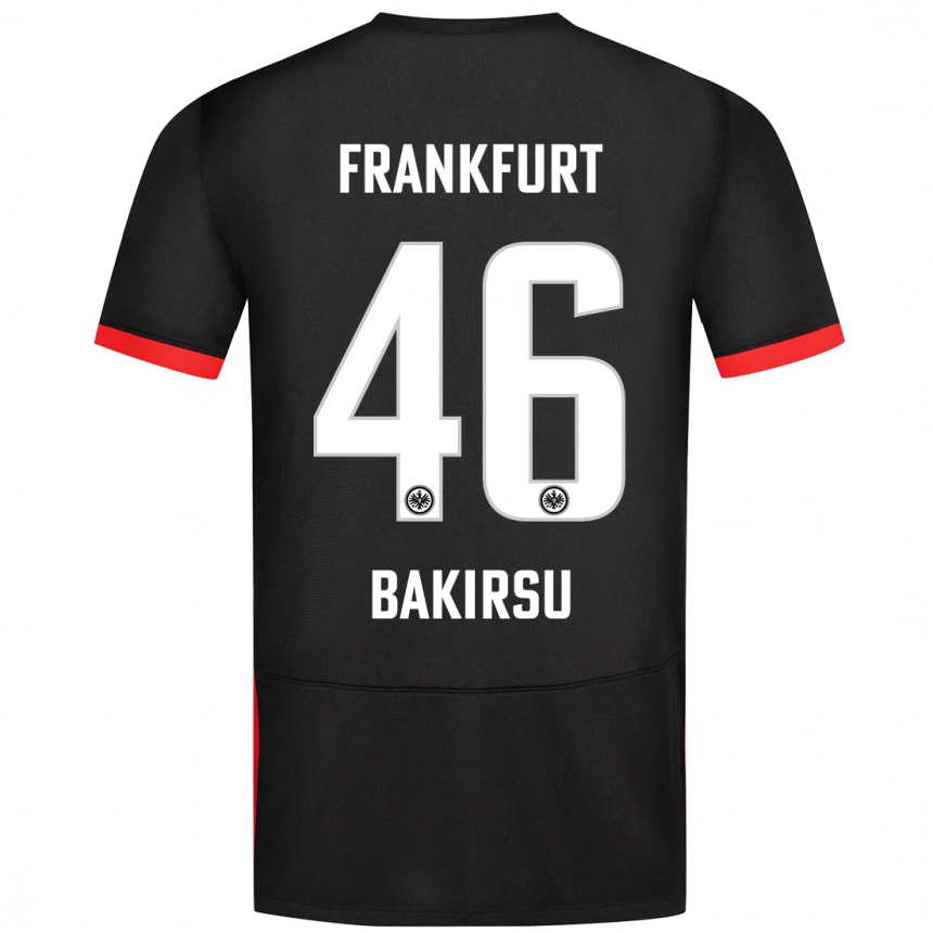 Kids Football Hüseyin Bakirsu #46 Black Away Jersey 2024/25 T-Shirt Za