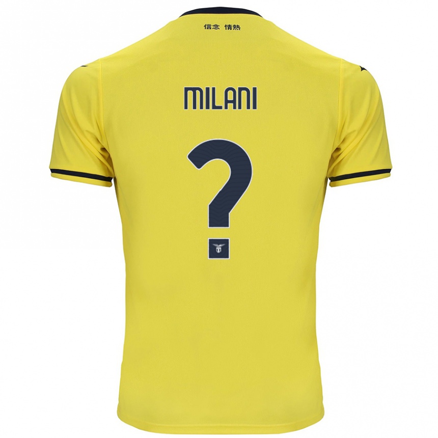 Kids Football Alessandro Milani #0 Yellow Away Jersey 2024/25 T-Shirt Za