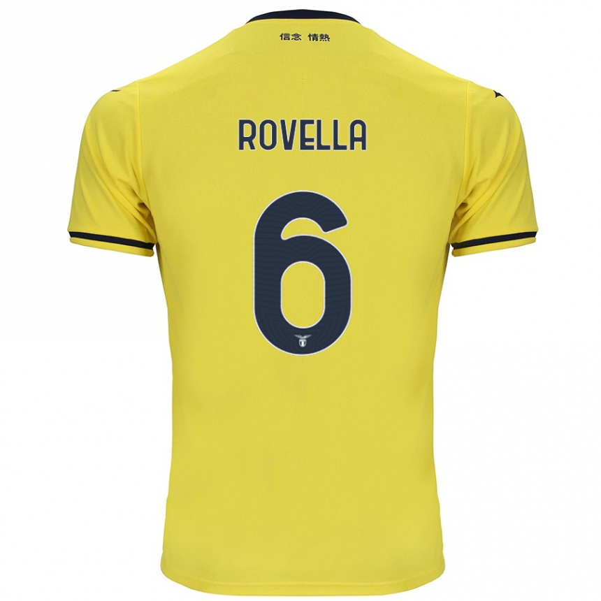 Kids Football Nicolo Rovella #6 Yellow Away Jersey 2024/25 T-Shirt Za