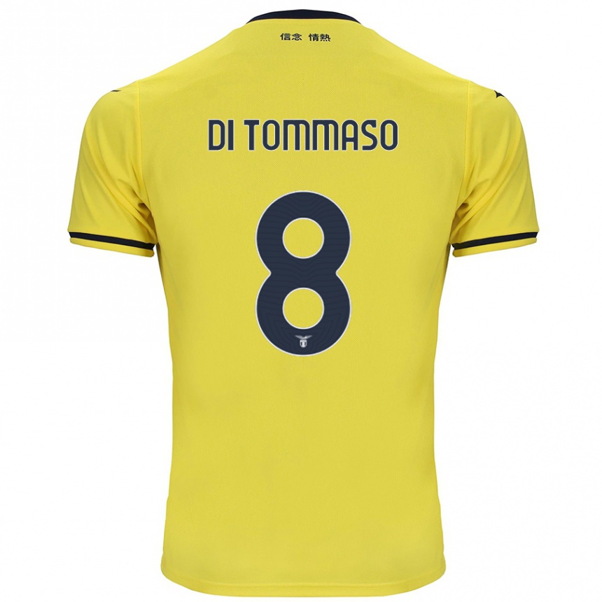 Kids Football Leonardo Di Tommaso #8 Yellow Away Jersey 2024/25 T-Shirt Za