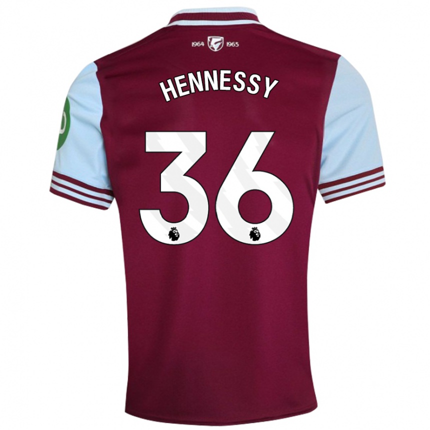 Men Football Alexandra Hennessy #36 Dark Red Home Jersey 2024/25 T-Shirt Za