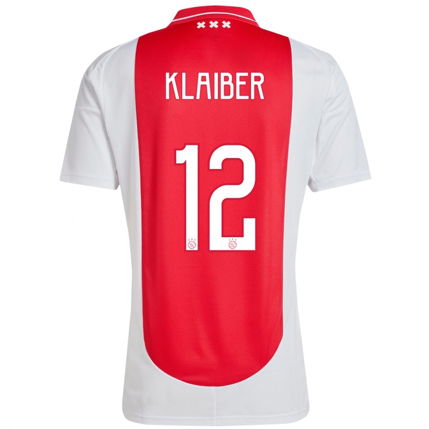 Men Football Sean Klaiber #12 Red White Home Jersey 2024/25 T-Shirt Za