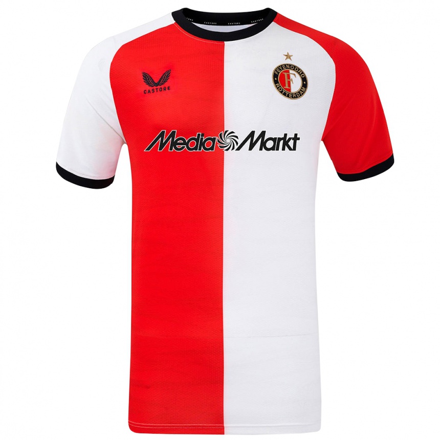 Men Football Tein Troost #49 Red White Home Jersey 2024/25 T-Shirt Za