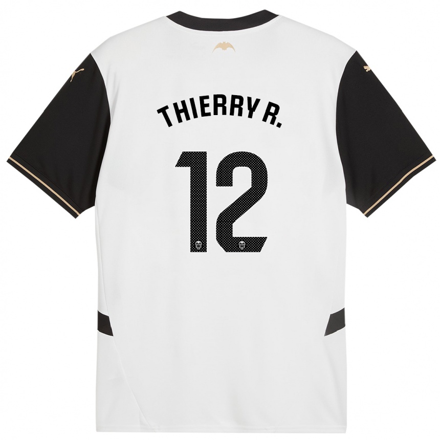 Men Football Thierry Correia #12 White Black Home Jersey 2024/25 T-Shirt Za