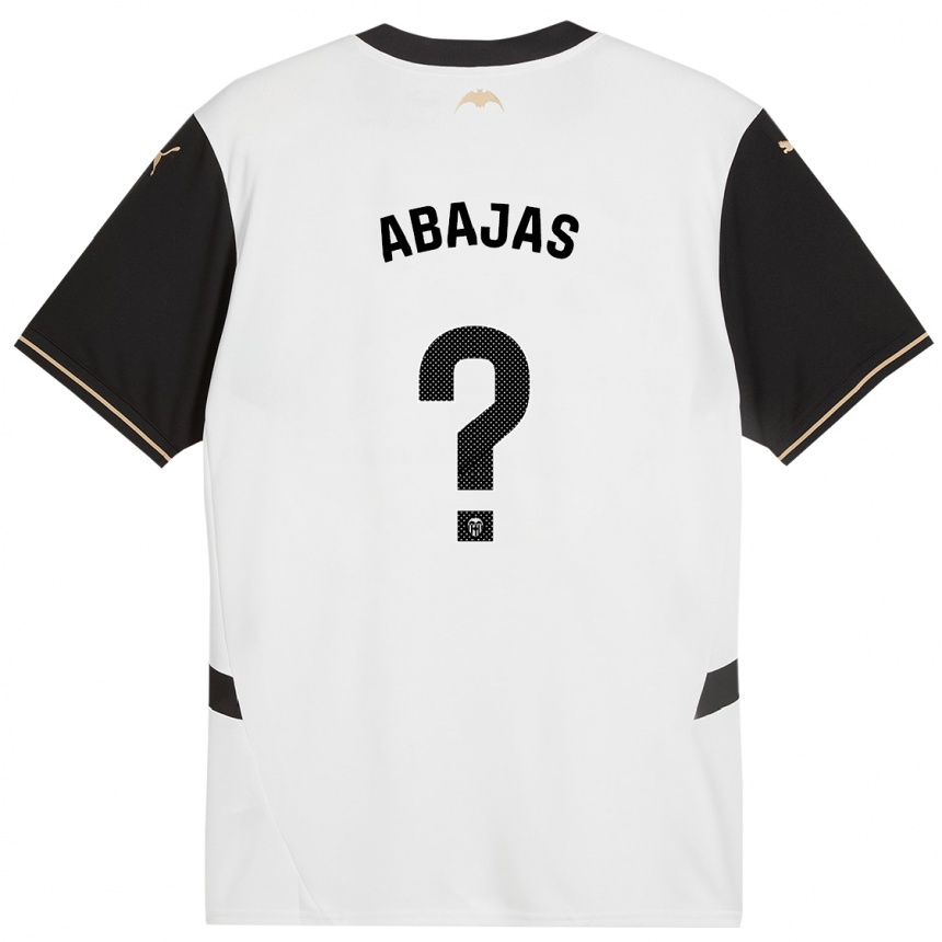 Men Football Rodrigo Abajas #0 White Black Home Jersey 2024/25 T-Shirt Za