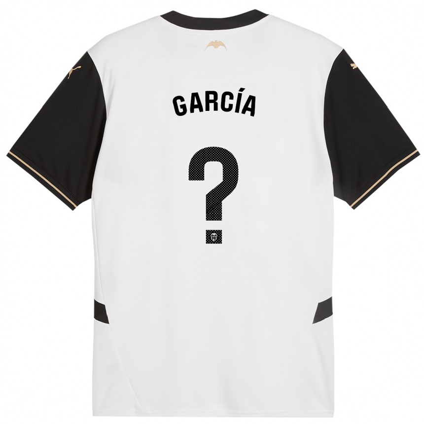 Men Football Víctor García #0 White Black Home Jersey 2024/25 T-Shirt Za