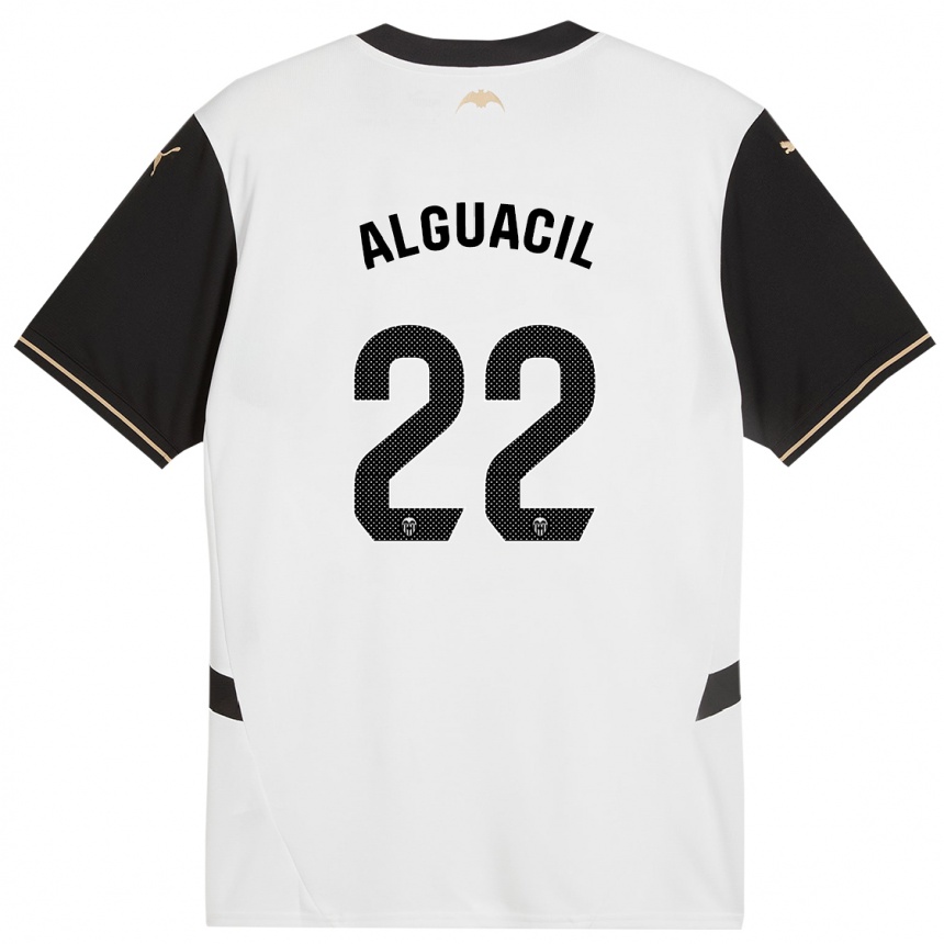 Men Football Ainhoa Alguacil #22 White Black Home Jersey 2024/25 T-Shirt Za